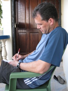 Ken, writing in Kenya